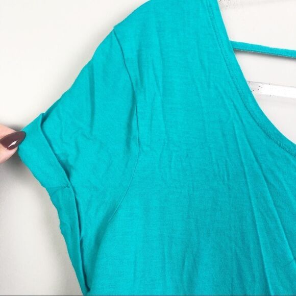 VICTORIA’S SECRET PINK | Teal Short Sleeve Tee Cuffed Low Back with Strap XS/S - Picture 3 of 8